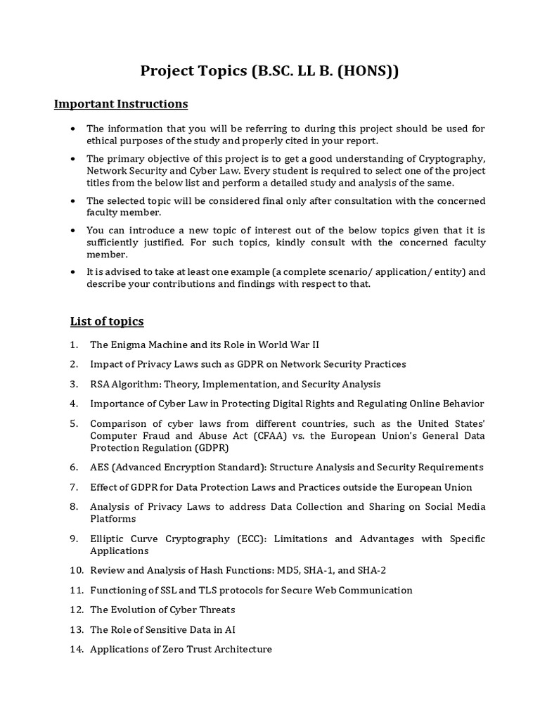 Project Topics List - BSC | PDF | Computer Security | Security