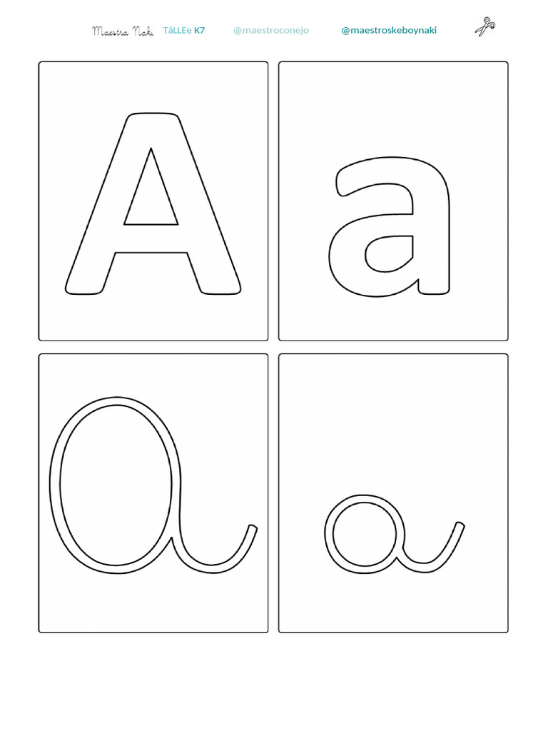 Abecedario en Imprenta y Cursiva | PDF
