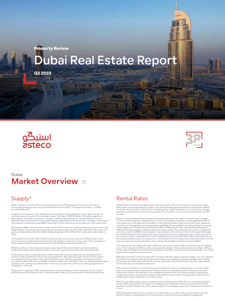 Dubai Real Estate Q2 2023 Insights | PDF | Dubai | United Arab Emirates