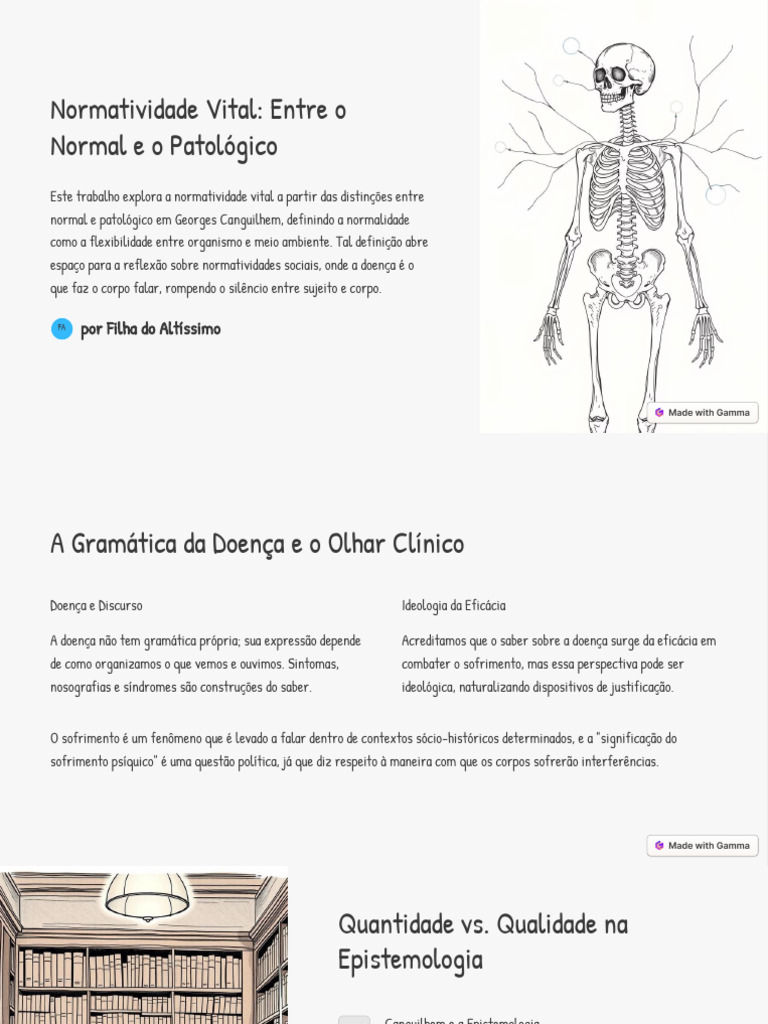 Normatividade Vital: Normal e Patológico | PDF | Patologia | Biologia