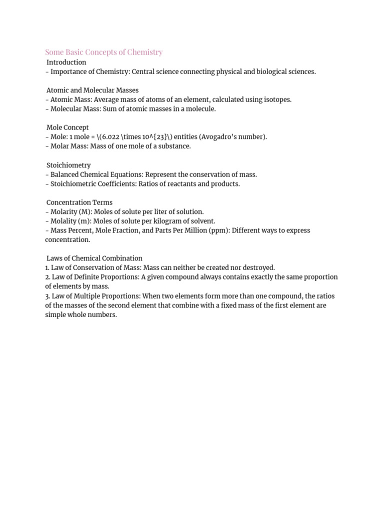 Essential Chemistry Concepts Explained | PDF | Chemical Bond | Atomic ...