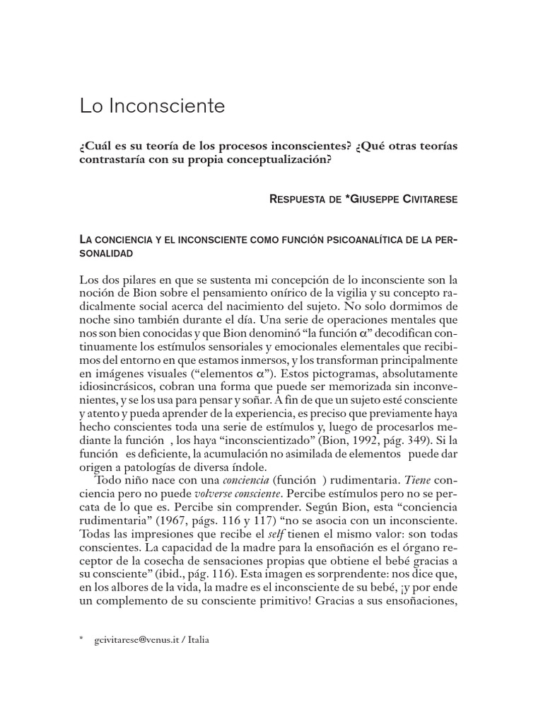Procesos Inconscientes y Psicoanálisis | PDF | Mente inconsciente | Sueño