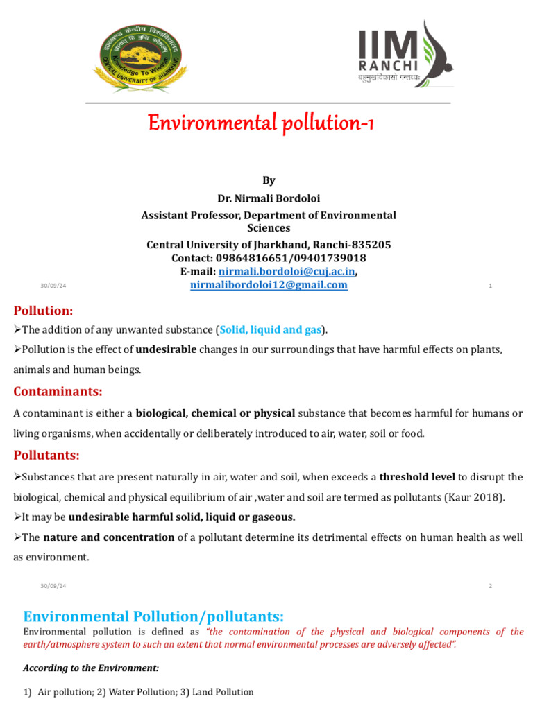 Understanding Environmental Pollution | PDF | Particulates | Air Pollution