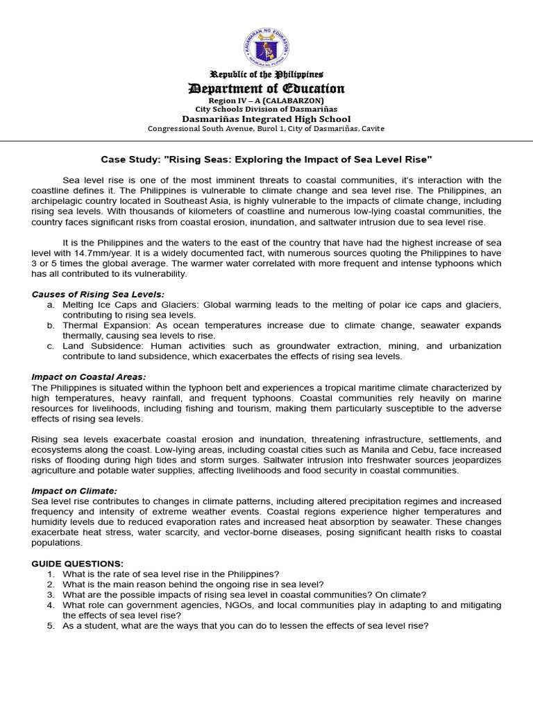 Impact of Sea Level Rise in the Philippines | PDF | Sea Level Rise | Sea