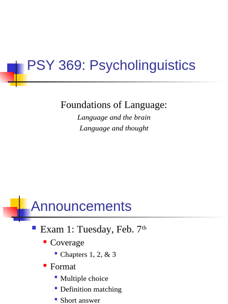 6 Psycholinguistics12 | PDF | Lateralization Of Brain Function | Speech