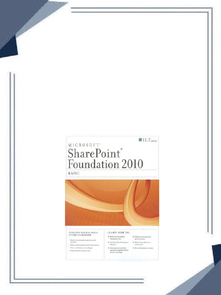 Complete (Ebook) Sharepoint Foundation 2010: Basic, Student Manual by ...