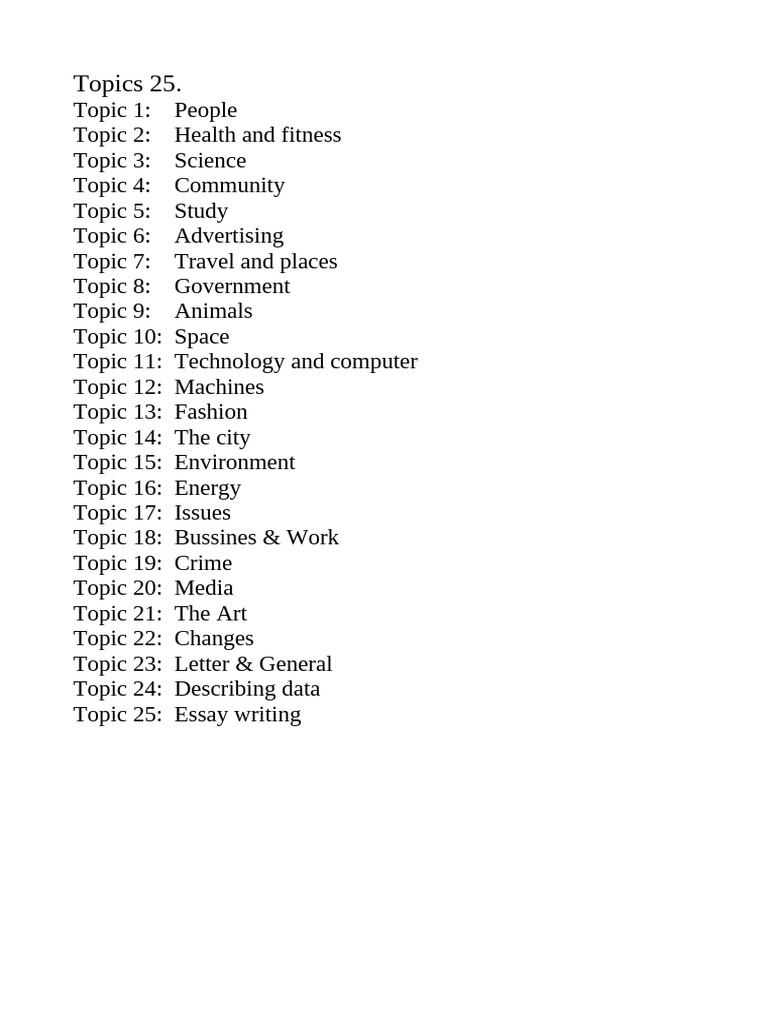 Topics 25 | PDF | Psychology | Behavioural Sciences