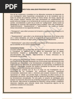 Nociones Para Analizar Procesos de Cambio