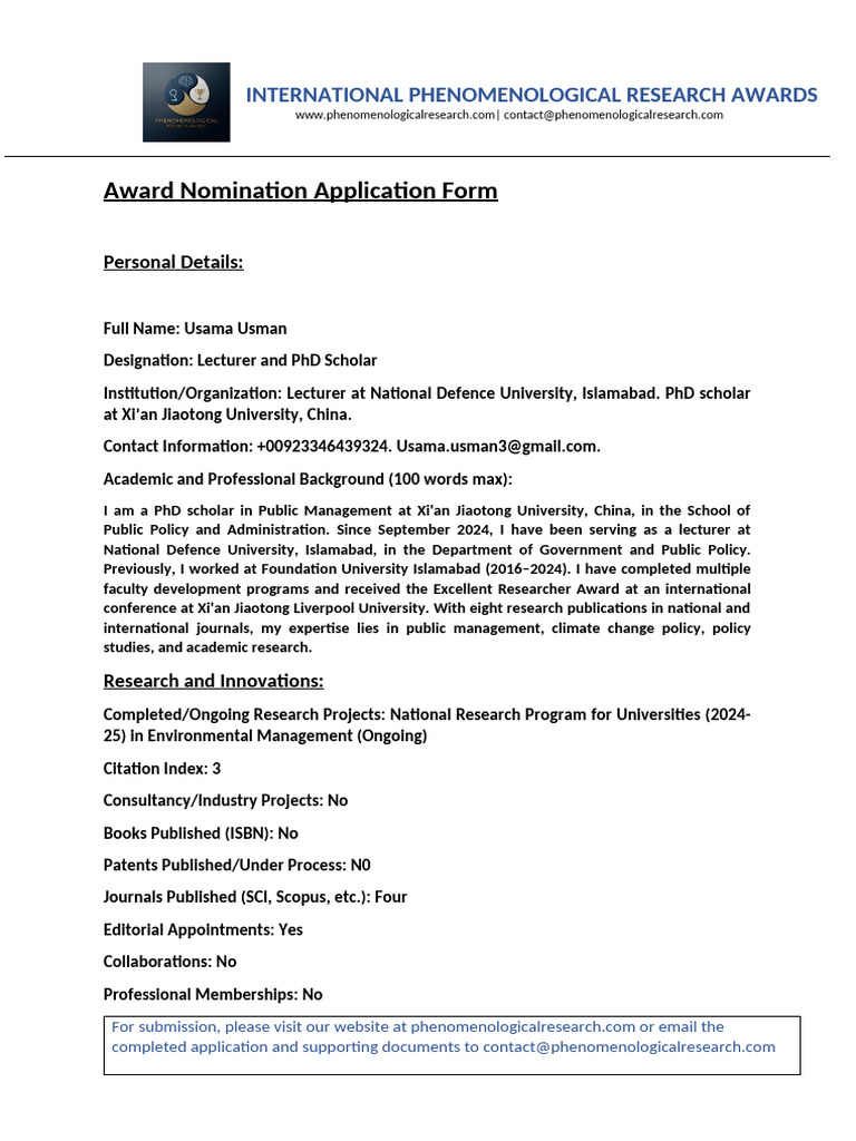 Phenomenological Research Download Application Form | PDF | Science