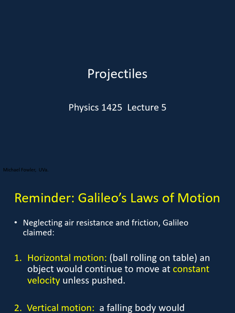 Understanding Projectile Motion Basics | PDF | Physical Sciences ...