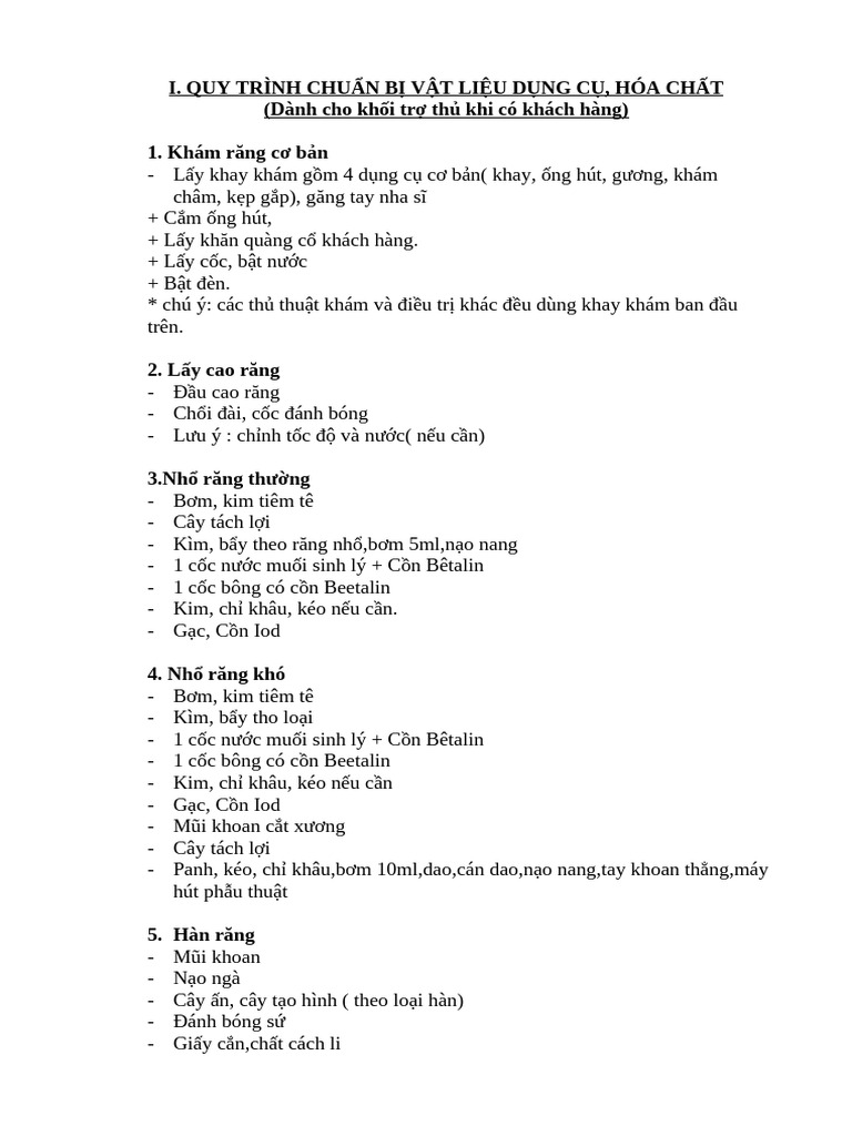 CÁC QUY TR̀NH Tro Thu | PDF
