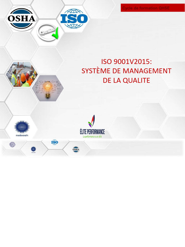 Guide complet sur l'ISO 9001:2015 | PDF | Système de management de la ...