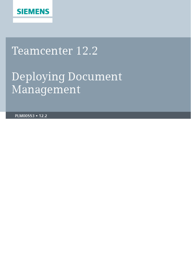 Teamcenter 12.2 Document Management Guide | PDF | Microsoft Office ...