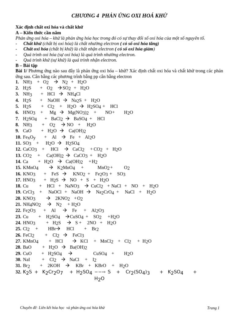 CHNG 4 PHN NG Oxi Hoa KH Xac DNH C | PDF