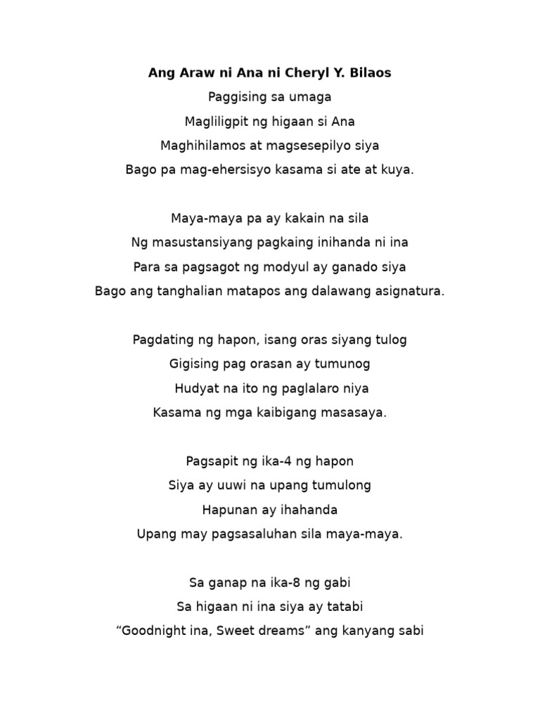 Ang Araw Ni Ana | PDF