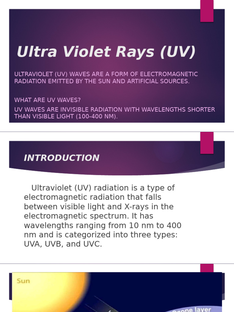Ultra Violet Rays (UV) | PDF