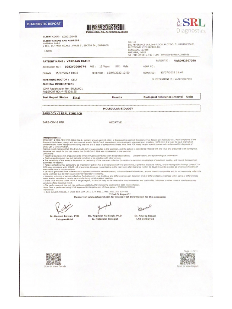 Diagnostic Report | PDF