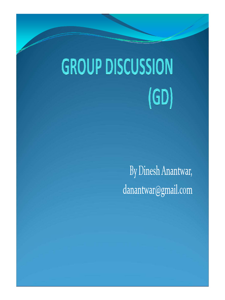 Effective Group Discussion Strategies | PDF | Leadership | Knowledge