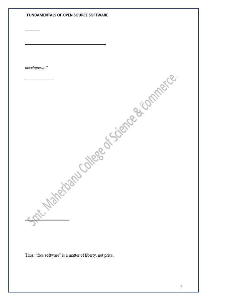 Unit 1 - Introduction - Oss | PDF | Free Software | Gnu