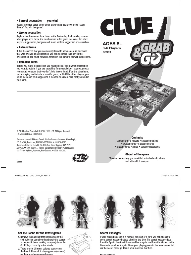 B0999 en Gb Clue Grab Go Game | PDF