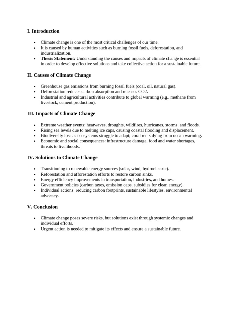 Causes and Solutions of Climate Change | PDF