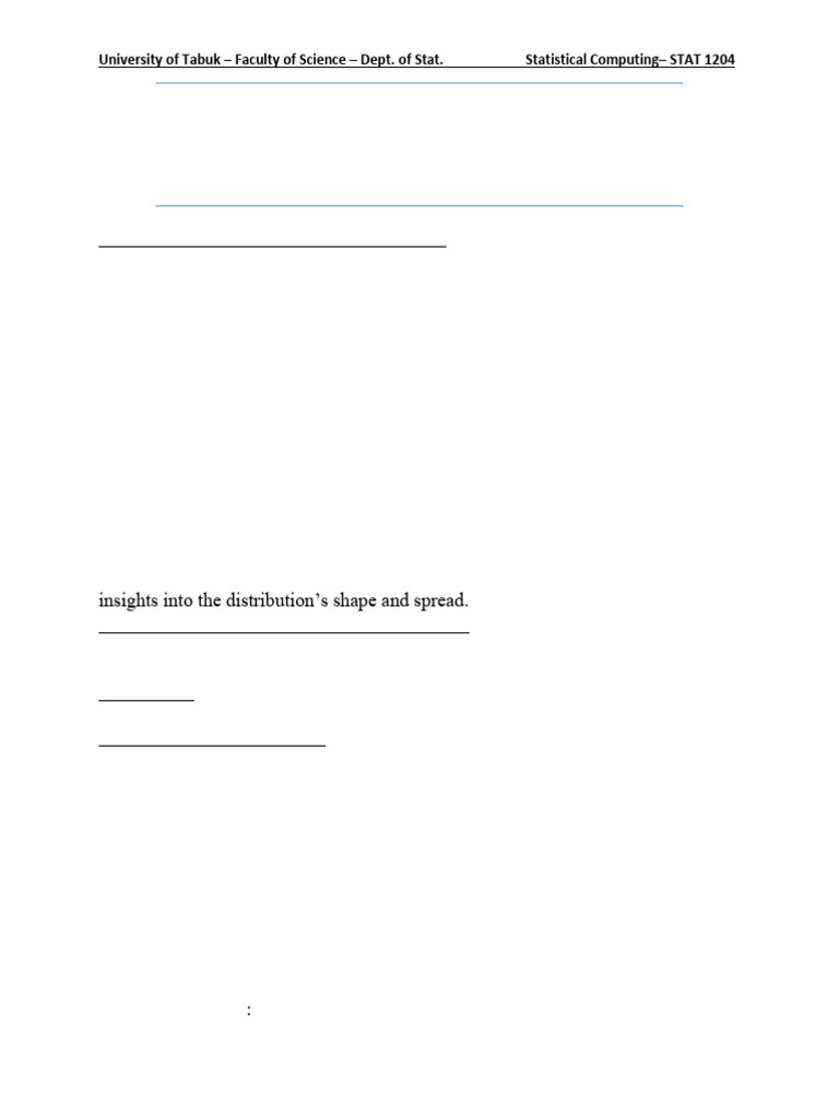 Chapter 4 - STAT1204 A | PDF | Quartile | Statistical Analysis