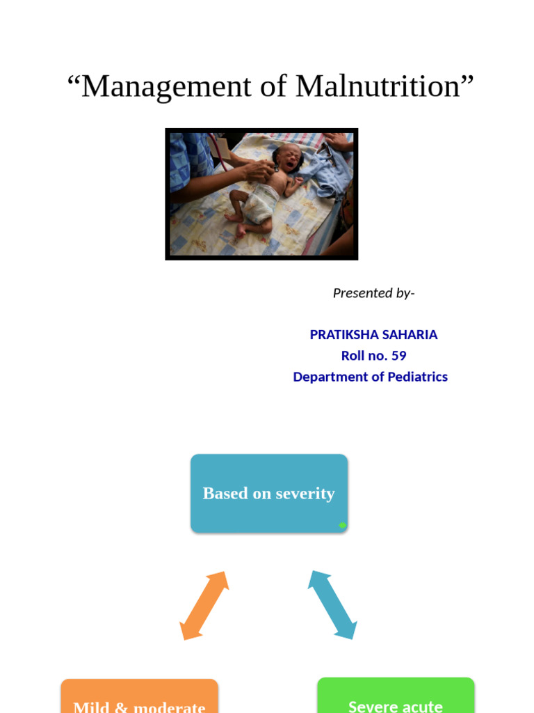 Management of Malnutrition | PDF | Malnutrition | Nutrition