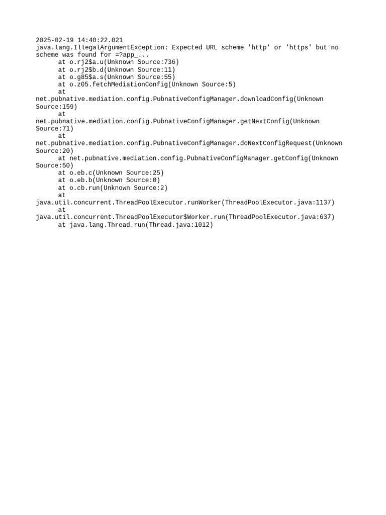 Java URL Scheme Error Debugging | PDF