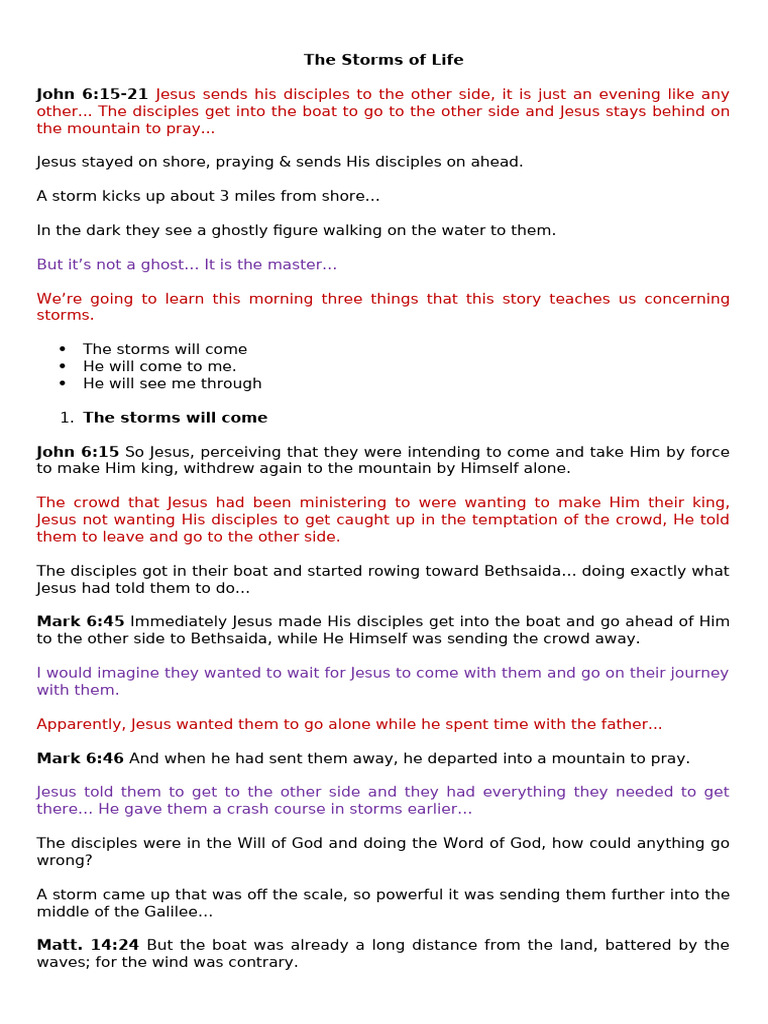 Jesus in the Storm: Hope and Deliverance | PDF | Jesus