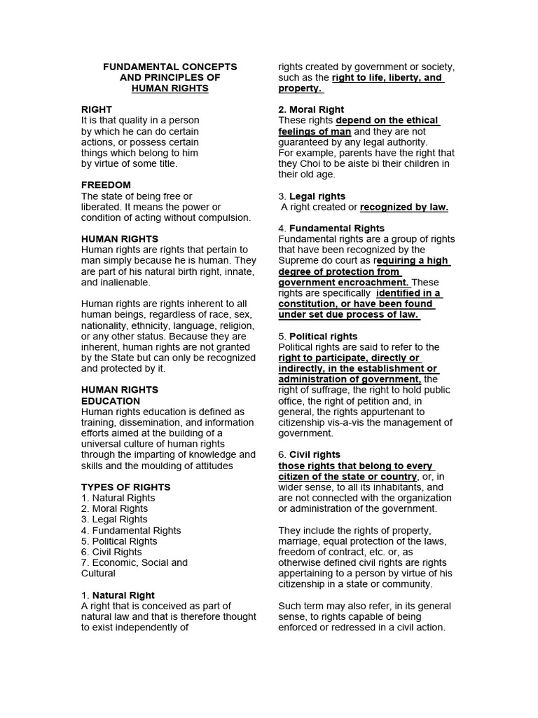 Human Rights: Concepts and Framework | PDF | Human Rights | Rights