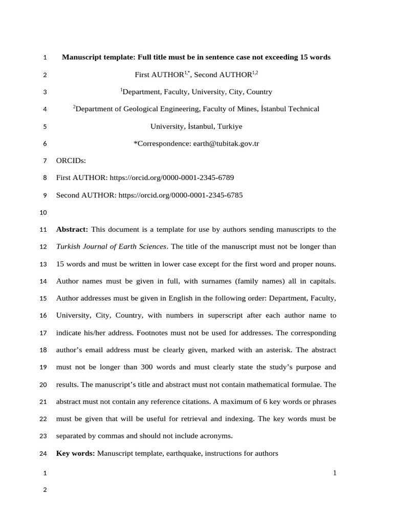 Manuscript Submission Guidelines for Authors | PDF