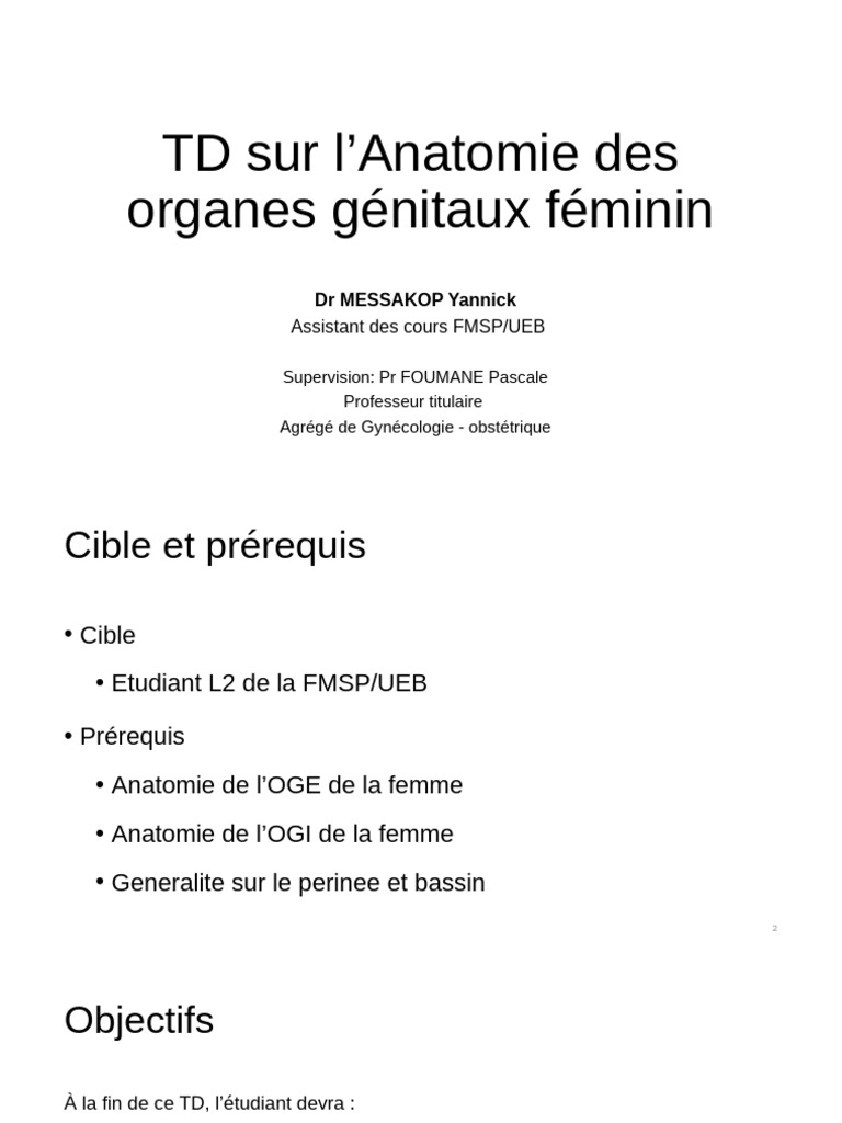 Anatomie des Organes Génitaux Féminins PDF — free download