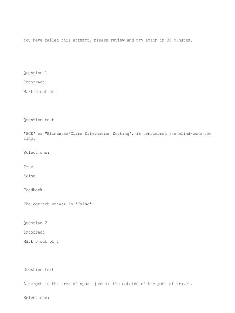 Driving Test Review Questions and Answers | PDF | Steering | Automobiles
