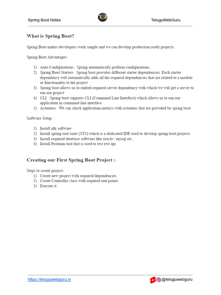 Spring Boot Development Guide | PDF | Json | Databases