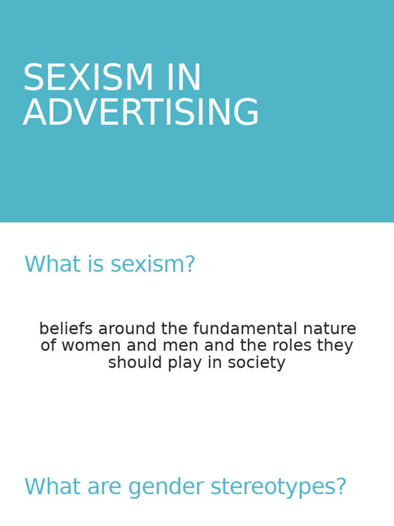 Sexism in Advertising: A Critical Analysis | PDF | Sexism | Gender Role