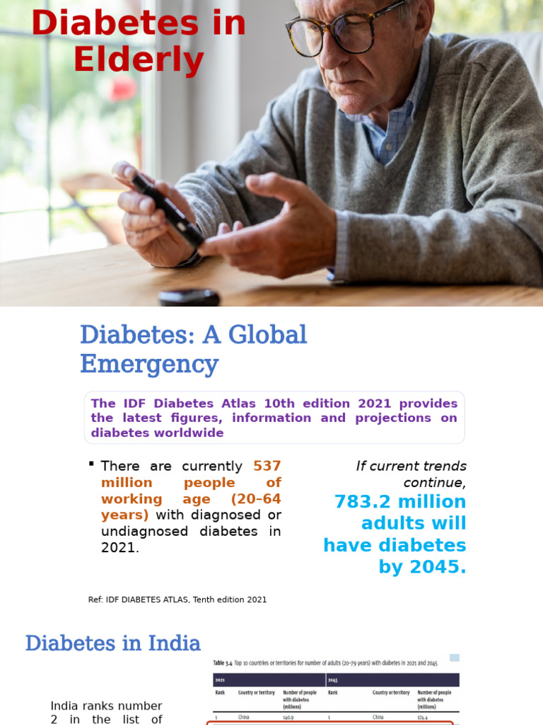 Diabetes Management in the Elderly | PDF | Diabetes | Diabetes Management