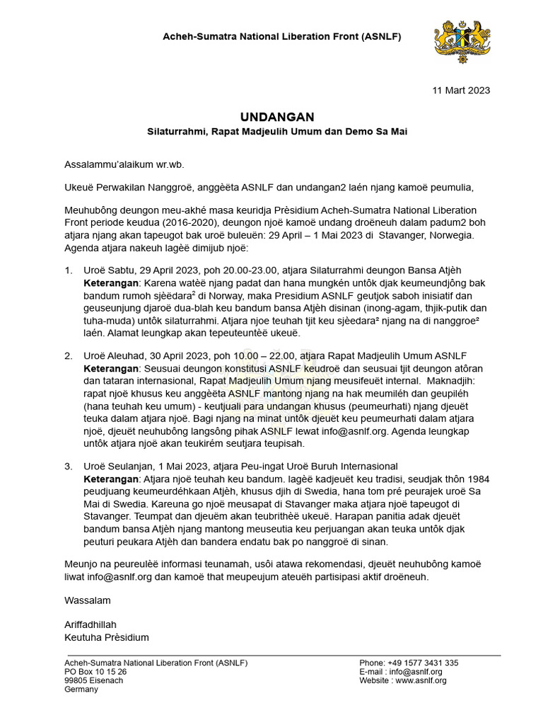 Undangan_ASNLF_2023 | PDF