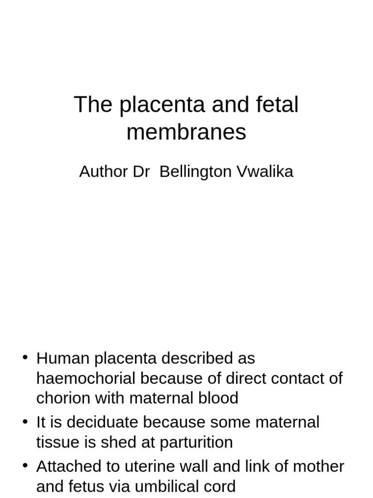 Understanding Placenta and Fetal Membranes | PDF | Placenta | Fetus