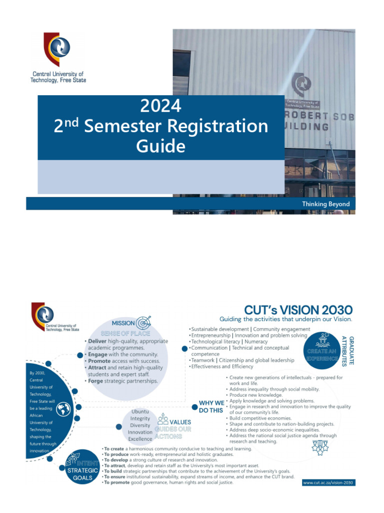 CUT 2024 Second-Semester Registration Guide | PDF | Bachelor's Degree ...