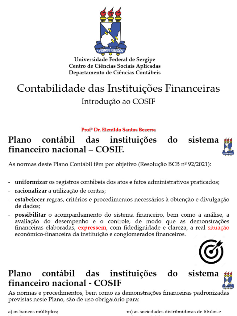 COSIF: Contabilidade Financeira Nacional | PDF | Contabilidade | Balancete