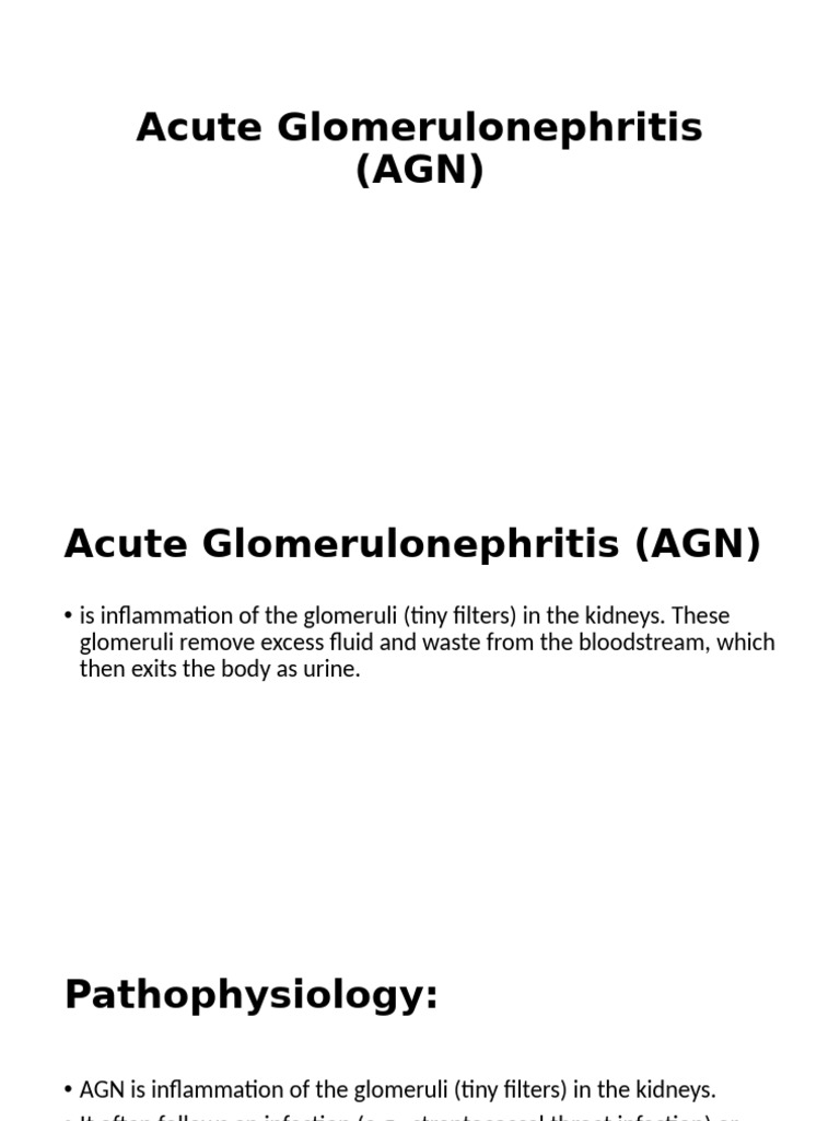 Understanding Acute Glomerulonephritis | PDF | Infection | Edema