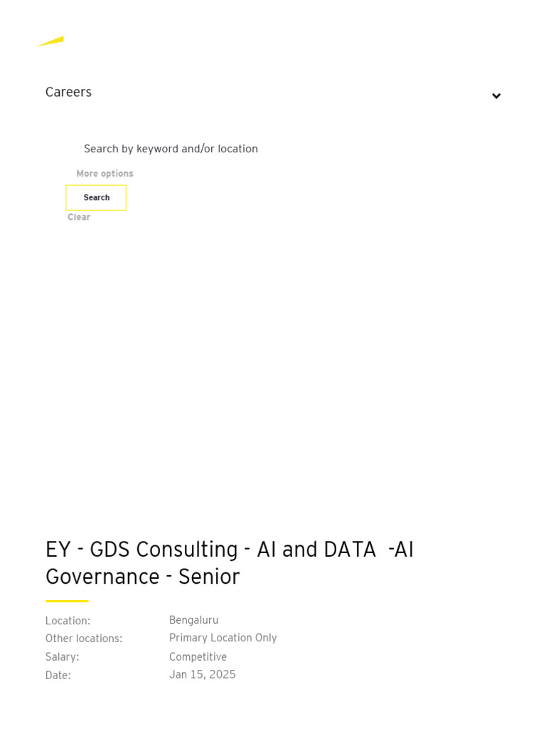 Senior AI Governance Consultant at EY | PDF | Artificial Intelligence ...