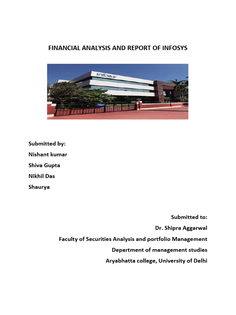 Financial analysis and report of infosys merged pdf technical
