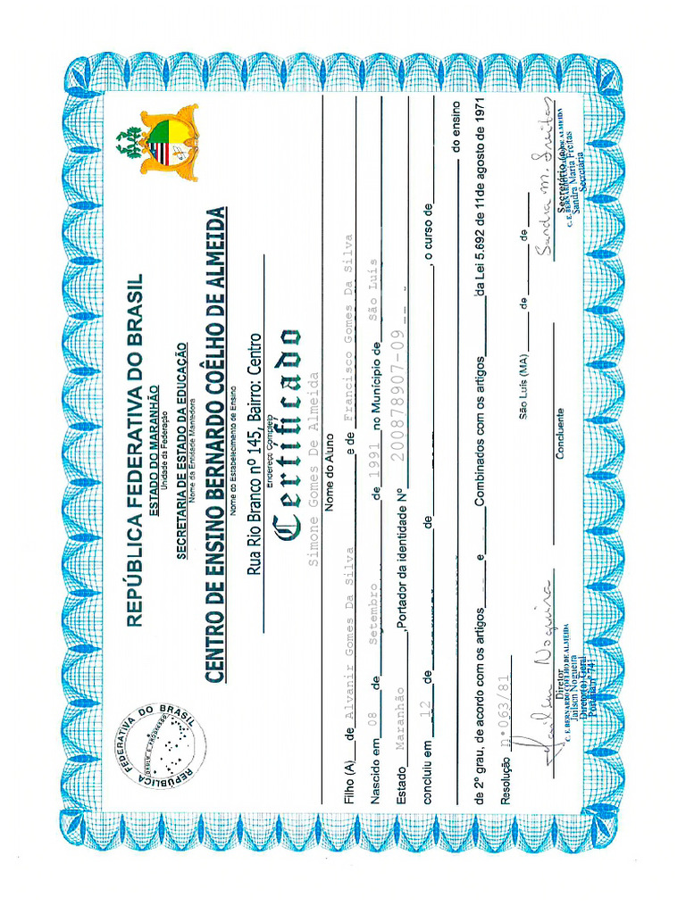 Certifica Do | PDF