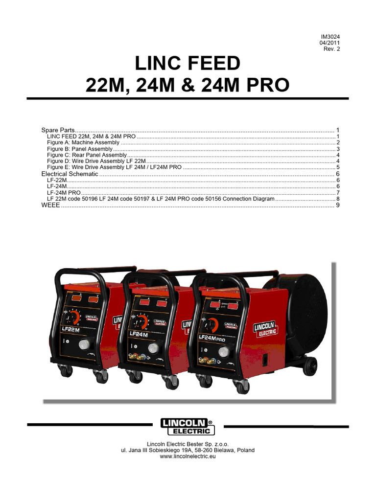 LINC FEED 22M, 24M & PRO Parts Guide | PDF | Electrical Connector ...