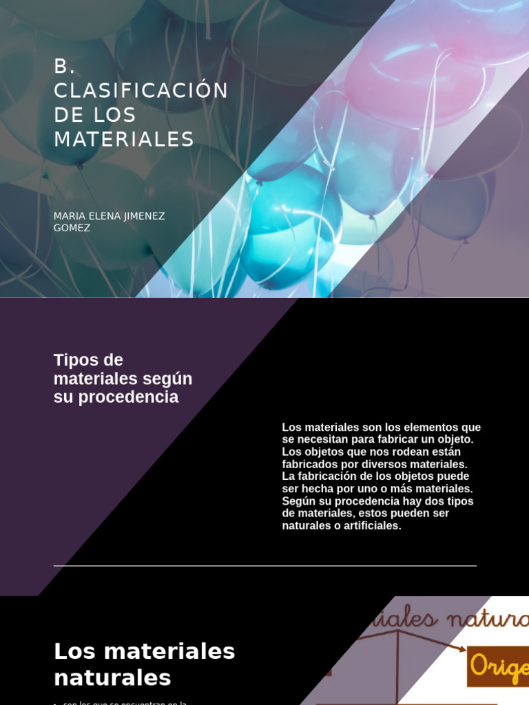 Clasificación de materiales: naturales y artificiales | PDF | Rieles ...