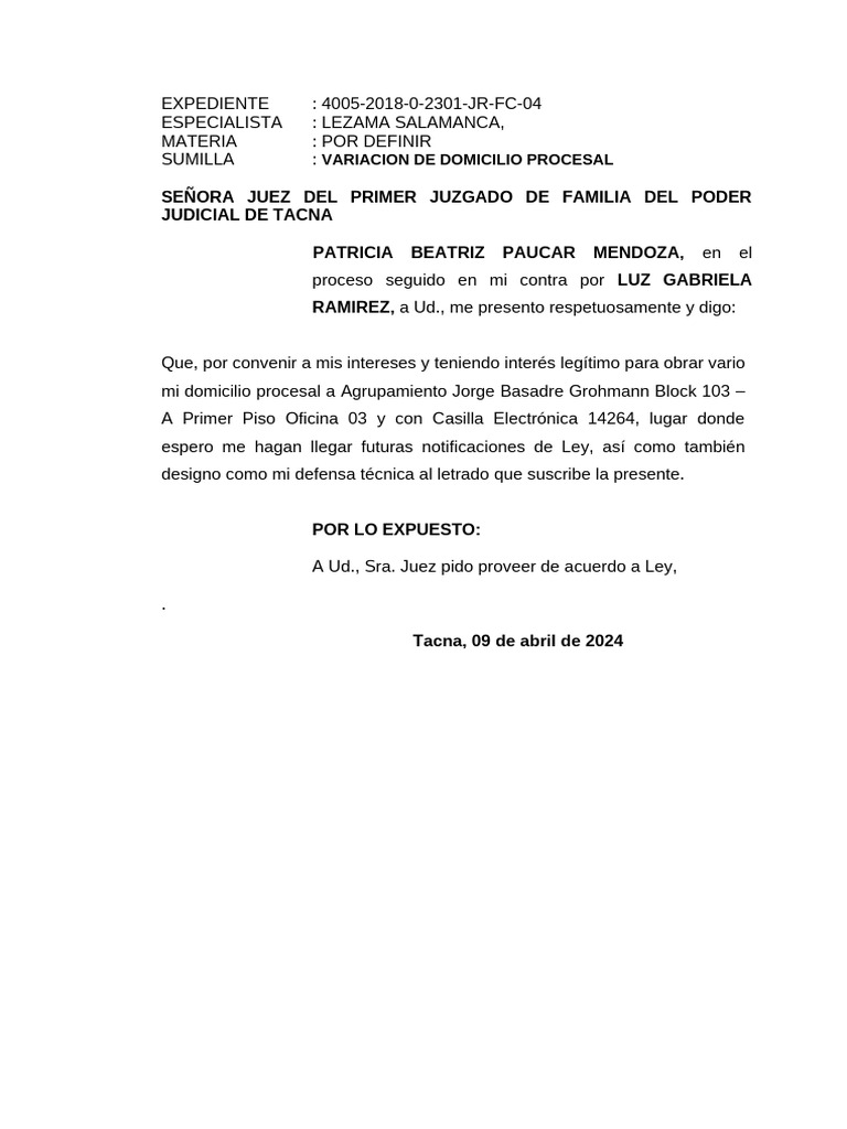 Declaracion de Consentida | PDF
