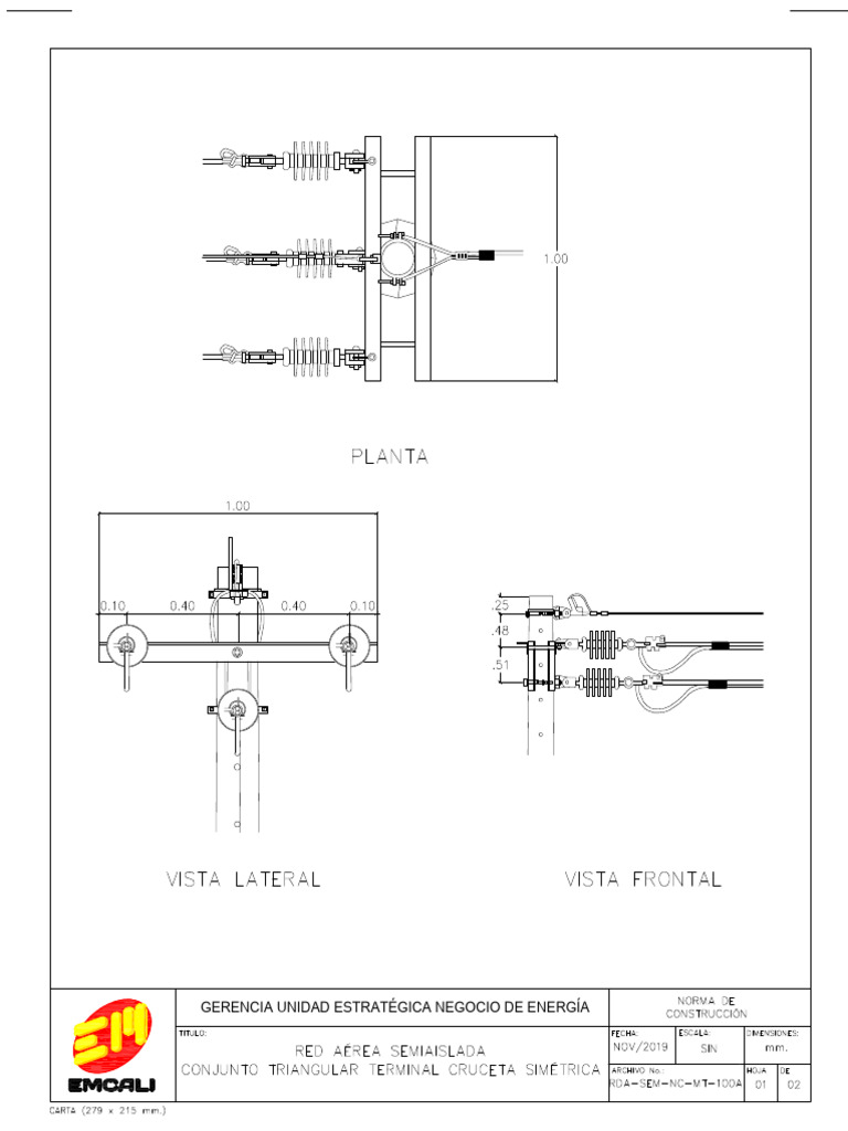 SEM-NC-MT-100 Conjunto Triangular Terminal Cruceta Simétrica | PDF