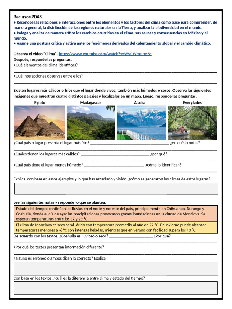 Análisis del Clima y sus Elementos | PDF | Clima | Clima templado