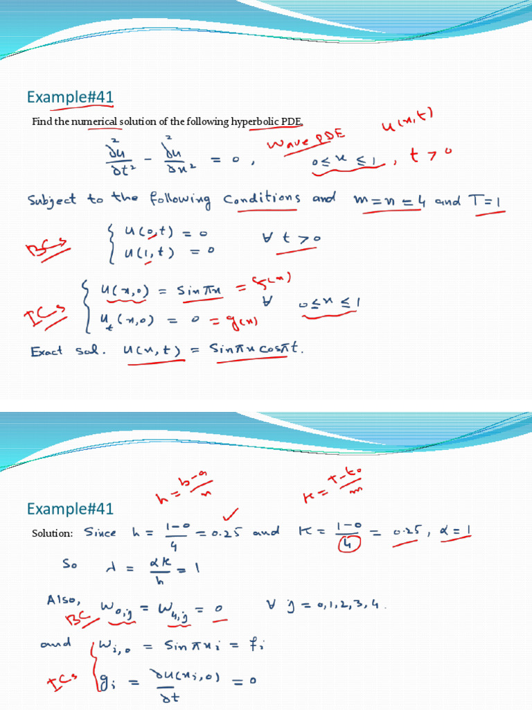 Numerical Solutions for Hyperbolic PDEs | PDF
